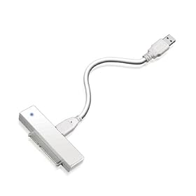 Icy Box - IB-AC603-U3 - Bo�tier Adaptateur pour Disque Dur 2.5'' SATA - USB 3.0 - Blanc