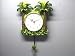 Queen PALM TREE 3-D Pendulum Wall Clock Palms Trees NEW