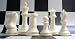 Value Triple Weighted Plastic Chess Set in Black & Ivory - 4 inch King