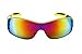 A80-kp Khan Aviator Turbo Sunglasses with Pouch (P2582C Black/Yellow-Amehtyst Rainbow Mirror, uv400)