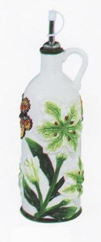 BUTTERFLY Oil / Vinegar Ceramic Cork Bottle *NEW*!