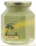 Aloha Bay Palm Wax Candles - Coco Lime (Melon Green) - Scented Deco Jars 8.5 oz 55 Hours