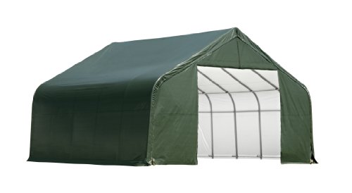 ShelterLogic 86044 Green 30'x20'x16' Peak Style Shelter