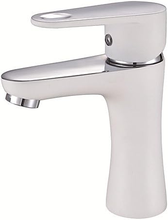 LXHOME- Contemporary White Painting Single Handle Countertop Deck Mounted Brass Wash Basin Faucet Mixer