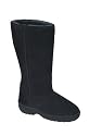 LAMO Sheepskin Womens Authentic Sheepskin 14" Boots Black Suede