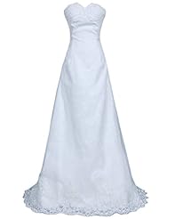 Empire   Waistline Satin/Tulle Sweetheart Lace Wedding Dress 