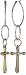 Lucky Brand Hammered Cross Silver And Hoop Earrings Lucky Brand Hammered Cross Silver And Hoop Earrings