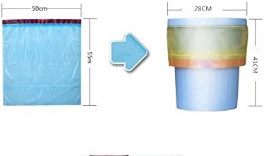 Eforbuy Highly Quality Drawstring Recycling Tall Kitchen Bags ,5 Gallons,Trash Bags for Kitchen,Dining Room,Hosiptal,Home (6*15=90Pcs,30Pcs/Each Color) (50cm*55cm(20" *21.7"))