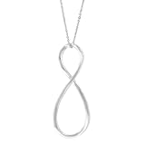 Sterling Silver Large Marrakesh Infinity Pendant on Rolo Chain, 18