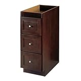 IMAGE OF Base Cabinet with Three Drawers Finish: Dark Cherry