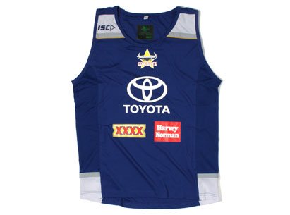 North Queensland Cowboys NRL 2012 Players Training Singlet Blue