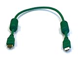 Premium 1.5ft (0.5M) Ultra-High Speed HDMI Cable - 120 Hz - Version 1.3 Category 2 - 1080p - PS3 - Blu-Ray - XBox360 - GREEN Color