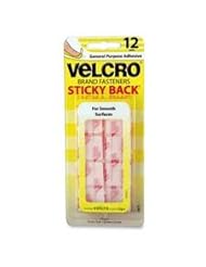 VELCRO USA Inc Products - Sticky Back Round Coins, 5/8" Size, White - Sold as 1 PK - Adhesive-backed tape adheres to almost any smooth surface. Use on walls, glass, tile, plastic or metal. Tape works with other fasteners or adheres to itself.