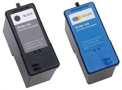 2 Pack DELL M4640 Black and M4646 Color 4640 4646 Ink Cartridges for 922 924 942 944 962 964 Printers