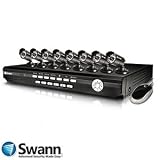 Swann Alpha D19C20 16-Channel Digiital video Recorder with Smartphone Viewing and 8 High-resolution Weather Resistant Cameras Security Monitoring System