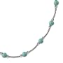 December Sky Sterling Silver Turquoise Beaded Station Necklace