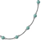 December Sky Sterling Silver Turquoise Beaded Station Necklace