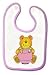 Personalised Children's Bibs Pink Honey Bear
