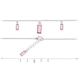 Surgical Steel - Dangling Gem - Anklet