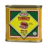 Ziyad turkey luncheon meat, Halal, 12-oz. pull top can