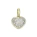 14k Real Gold Diamond Heart C Pendant Charm 17094