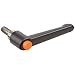 Die Cast Zinc Adjustable Handle with Orange Push Button, S/S Threaded Stud