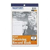 Carbonless Receiving Record Forms, 2-Part, 5-1/2x7-7/8, 50/Book RED2L259