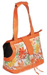 Orange Flower Prints Pet Carrier