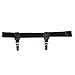 CTM® Men's Elastic 1 Inch Sock Garters with 2 Clips, Black