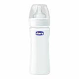 Produkt-Bild: Chicco 60043000080  - Glasflasche 240 ml mit Silikon-Sauger, normaler Flu&szlig;