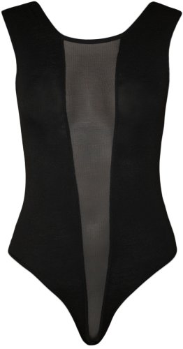 PaperMoon Women's Mesh Panel Sleeveless Bodysuit