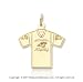 14k Yellow Gold Fine Carolina Panthers T-Shirt Pendant