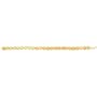 14K Gold Plumeria Link Bracelet Flower Jewelry 7"