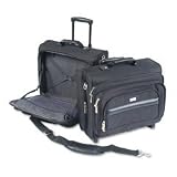 SOLO Ballistic Nylon Dual-Access Rolling Computer/Overnighter (Black )