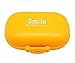 Meta-U- 4 Compartments Pill Case- PP Plastic- for Vitamins |Probiotics | Fish Oil | Calcium Chewables- Pill Organizer for Travel | Daily Dose | Emergencies- 1 Pcs (Yellow)