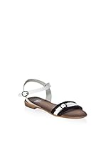 JULIE JULIE Sandalias planas (Blanco / Negro)