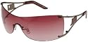 JLO by Jennifer Lopez Frameless Shield Wire Sunglasses, O/S, Gun Metal, 66367887