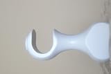 Round Support Bracket in a White finish for a 1-3/8" dowel rod - 2/pack [CAPITOL CITY LUMBER]