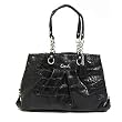 Authentic Coach Ashley Embossed Exotic Leather Carryall Satchel Bag 17661 BLACK