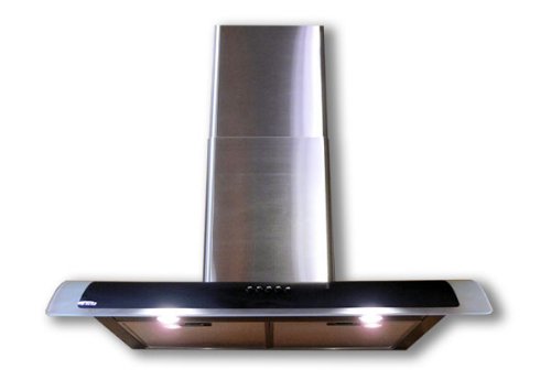 Euro-Kitchen 36 Wall S/S Chimney Glass Exhaust Range Hood SV198D936