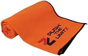 Microfiber Cloth Towel, Cooling Gym Sports Towel - Stay Dry & Cool While You Sheet Sweat From Your Body - XL 47" Long Premium Ultra Light Weight Towel By Push The Limitz ORANGE