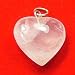 Healing Rose Quartz Heart Pendants