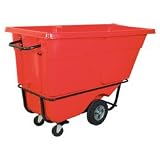 Red Tilt Truck, Standard, 1 Cubic Yard (RUB158) Category: Utility Trash Cans and Containers