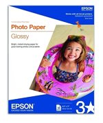 Epson Glossy Photo Paper, 8.5 x 11 Inches, 50 Sheets per Pack (S041649)