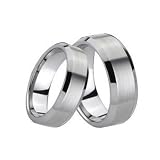 (2) Ring Set 8mm Men's & 6mm Women Tungsten Carbide Engagement Wedding Bands (Available Sizes 4-15 Including Half Sizes)