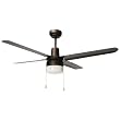 Best Quality 48" Dark Bronze Ceiling Fan By Wyndham House&trade 4-Blade 48&quot Ceiling Fan