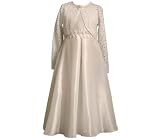 Bonnie Jean Plus Size Girls White Communion Dress Jacket Set 12.5