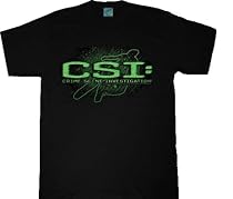 CSI Crime Scene Investigation Sketchy Shadow Black T-shirt Tee