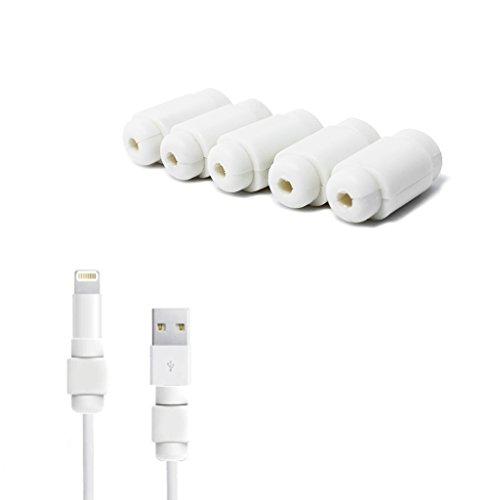 XieminÂ® 5pcs Plastic USB Data Charger Charging Protector Cable Saver for iPhone 5,5s,6,6 plus Ligntning Charging Cable (iphone cable protector)