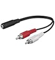 1.5m 2x Cinch Stecker auf 3.5mm stereo Kupplung